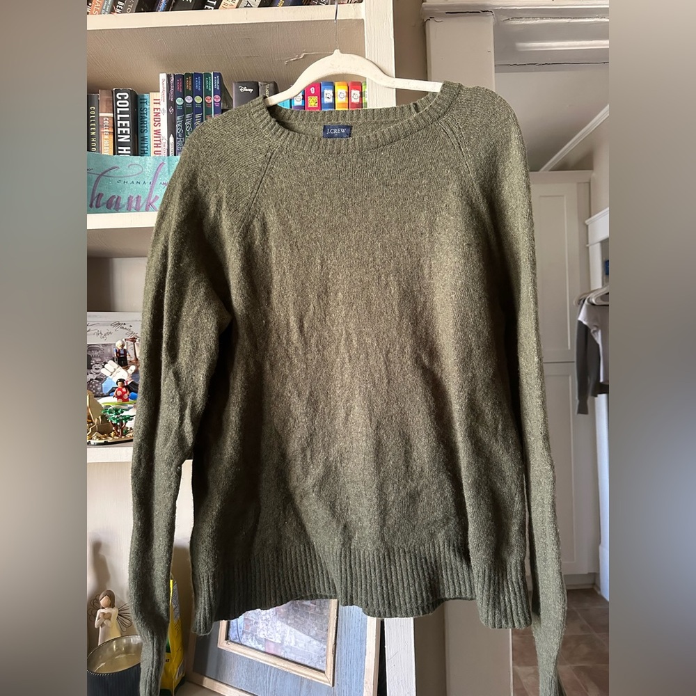J. Crew Men's Green Crewneck Sweater